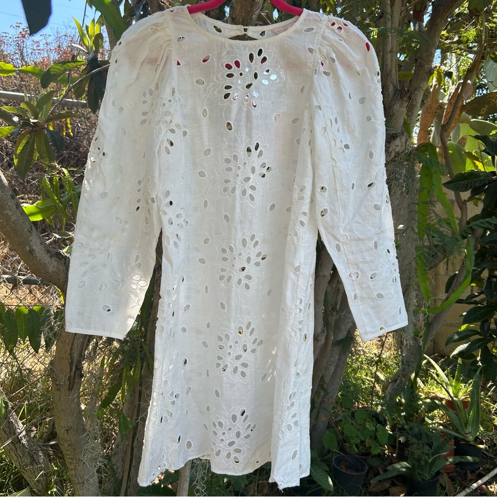 REBECCA TAYLOR White Eyelet Dress